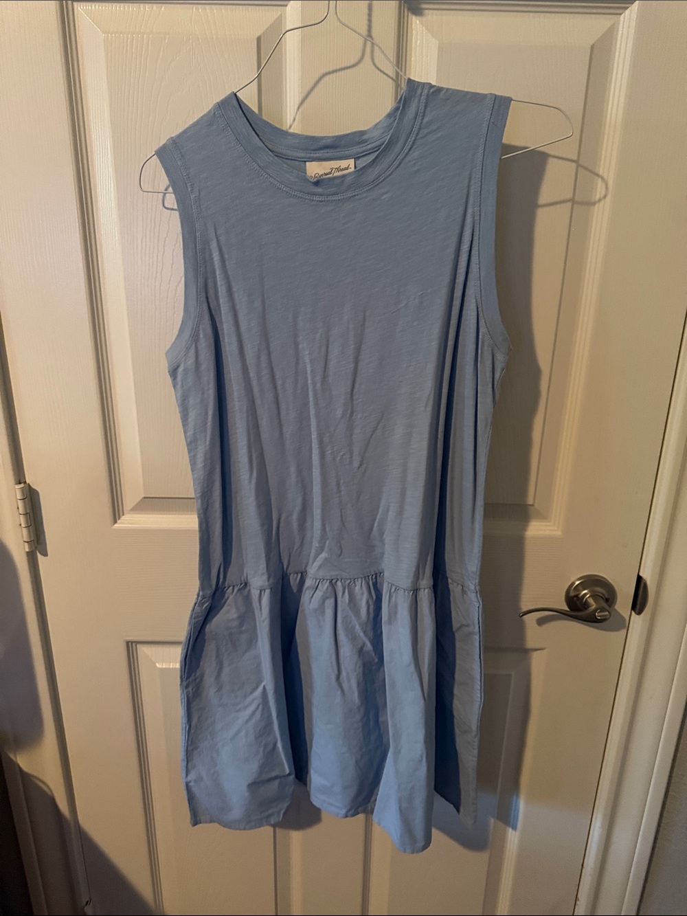 Universal Thread Light Blue Sleeveless Tiered Tunic Dress